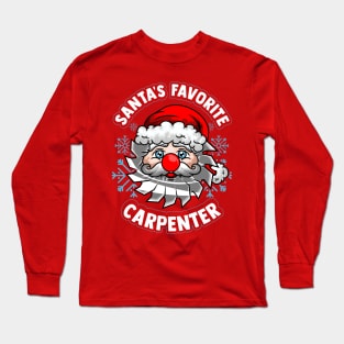 Santa's Favorite Carpenter Christmas Long Sleeve T-Shirt